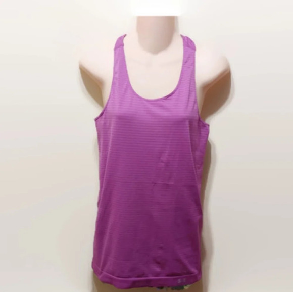 Under Armour Heat Gear Fushia Compression Activewear Tank Top Size Women's Large - Picture 2 of 6